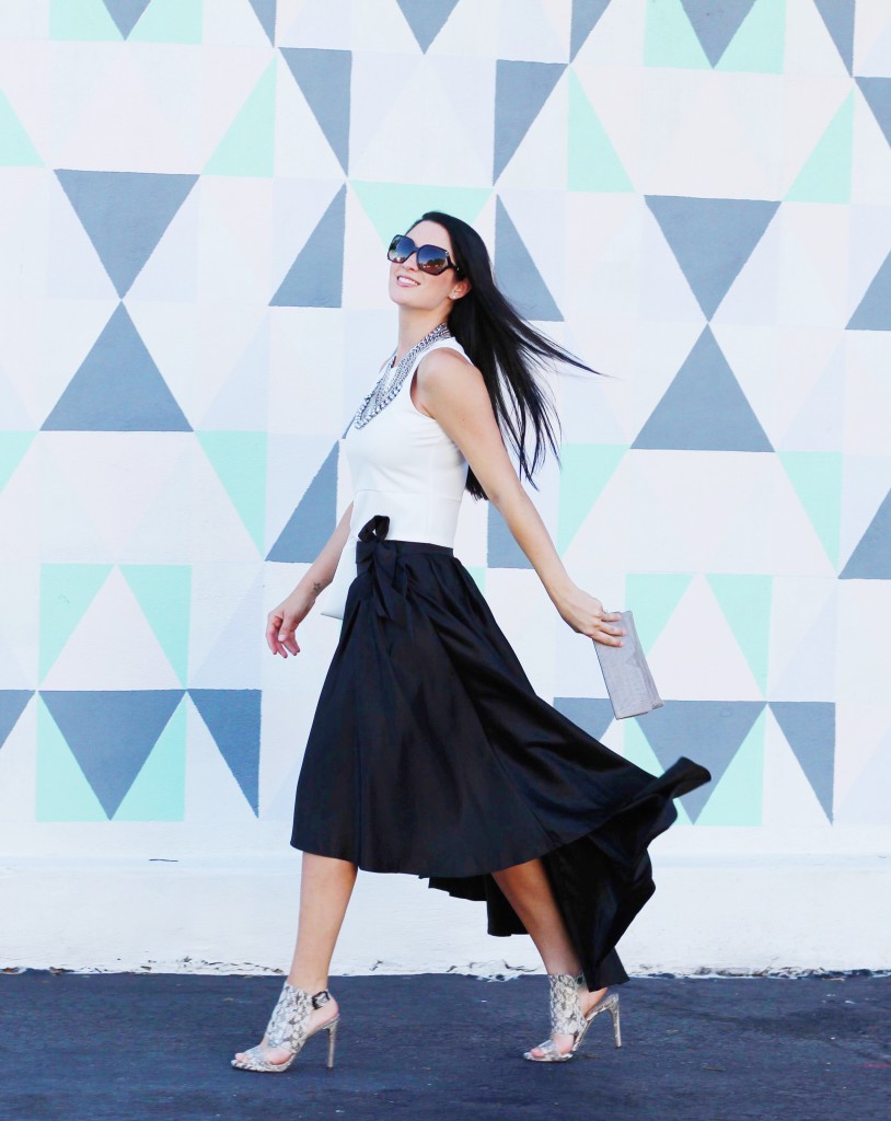 White Top and Black Skirt | how to style an asymmetric skirt | how to wear an asymmetric skirt | summer fashion tips | summer outfit ideas | summer style tips | what to wear for summer | warm weather fashion | fashion for summer | style tips for summer | outfit ideas for summer || Dressed to Kill